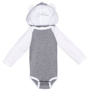 Infant Fine Jersey Character Hooded Long Sleeve Bodysuit with Ears Thumbnail